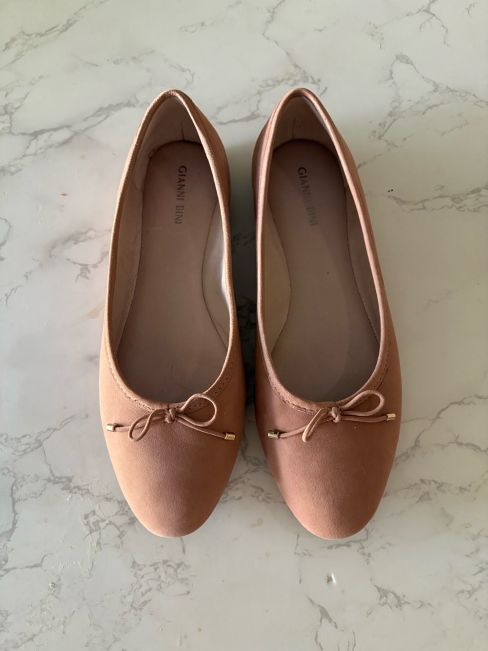 Gianni Bini Blush Pink Bow Ballet Flats